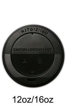 Coffee Cup Lid 12OZ/16OZ - Style 1 - Black (1000 pcs/carton)