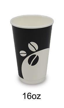 16OZ Double Wall Coffee Cups - Premium Heat Protection (500 pcs/carton)