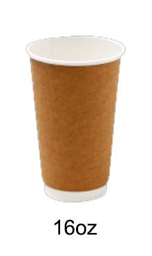 16oz / 480ml double wall brown kraft cup – mbagreen