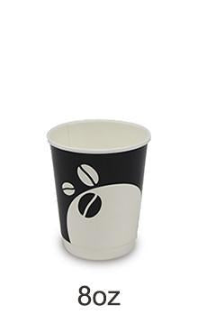 08OZ Double Wall Coffee Cups - Premium Heat Protection (500 pcs/carton)